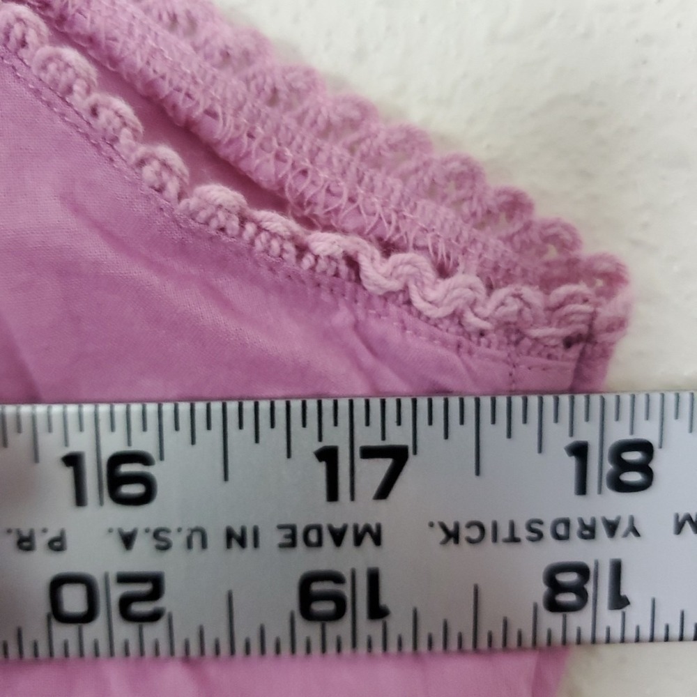 United Colors of Benetton Purple Crochet Lace Trim Button Front Tank Top Size M - Picture 12 of 16